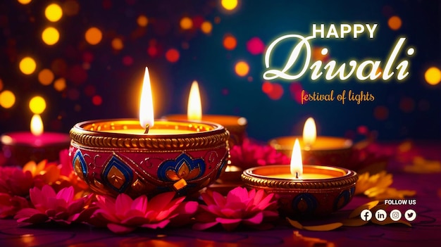 Realistic design diwali background