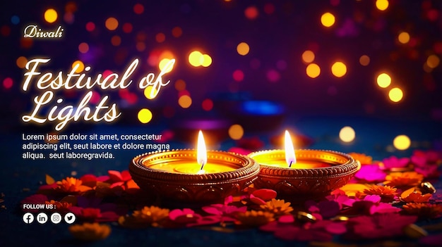 realistic design diwali background