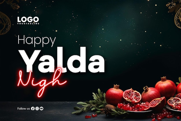 PSD realistic design yalda background