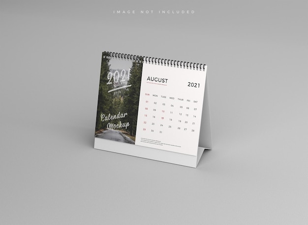 Realistic desk calendar mockup