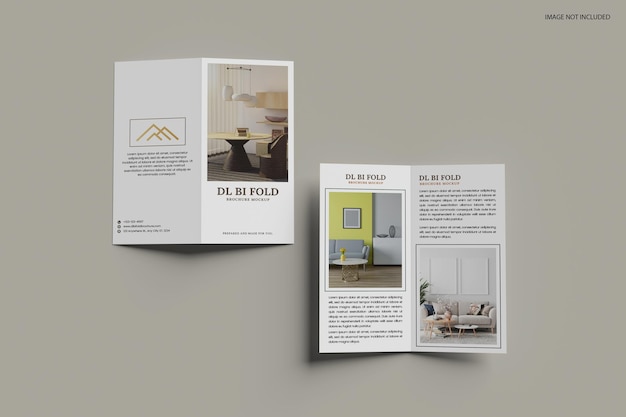 Реалистичный макет брошюры DL bifold PSD