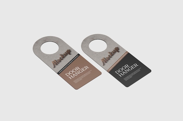 PSD realistic of door hanger mockup