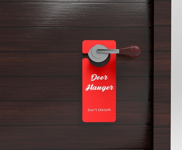 PSD realistic door hanger mockup