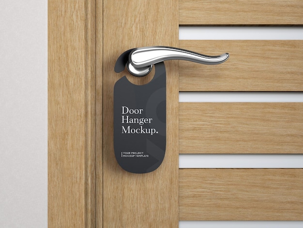 PSD realistic door hanger mockup