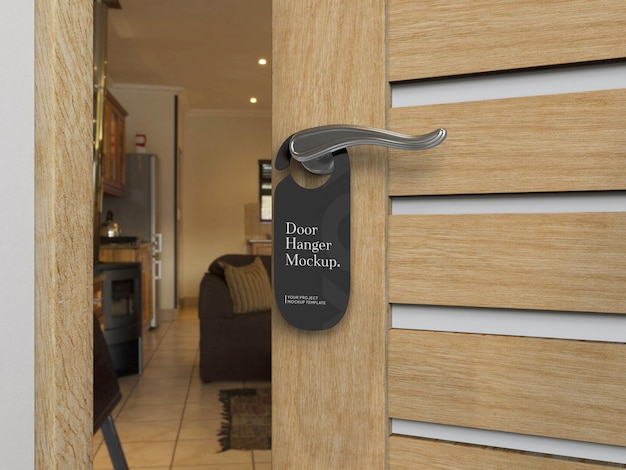 Realistic door hanger mockup