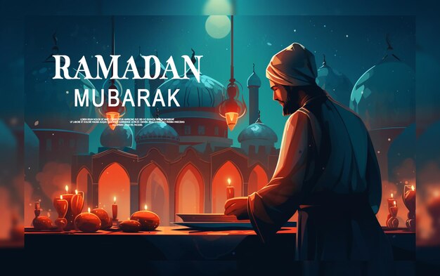 PSD eid alfitr ramadan realistico kareem mubarak