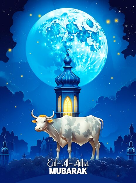 Modello di background design di poster di eid mubarak realistico