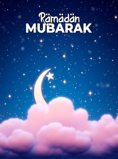 PSD modello di background design di poster di eid mubarak realistico