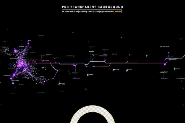 PSD bola elettrica realistica o sfera di plasma astratta su sfondo trasparente