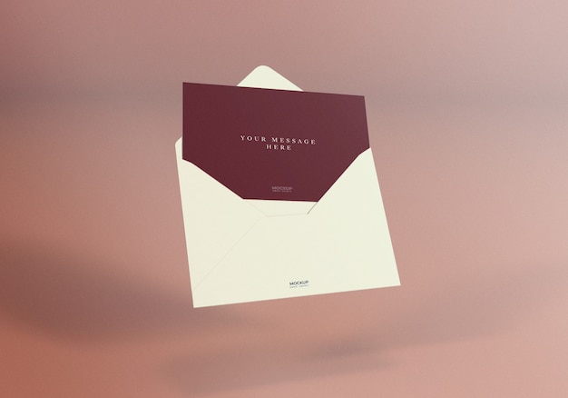 Реалистичный элегантный дизайн макета конверта