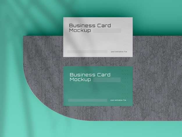 Realistic elegant and modern business card mockup 3d rendering background business card mockup scene