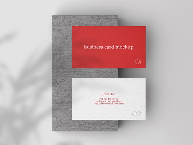 Realistic elegant and modern business card mockup 3d rendering background business card mockup scene