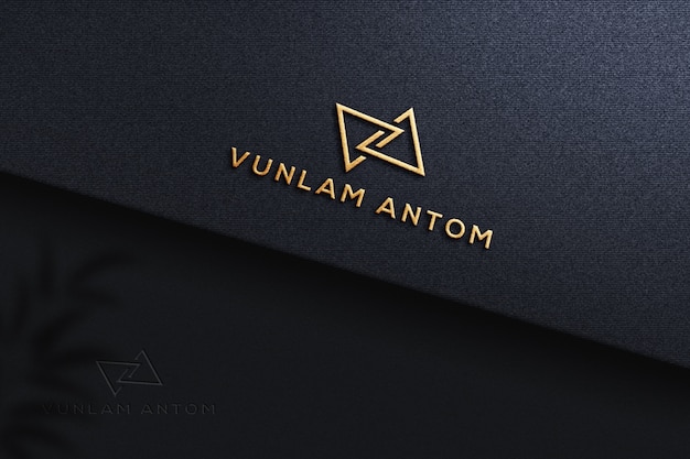 PSD realistic embossed logo mockup