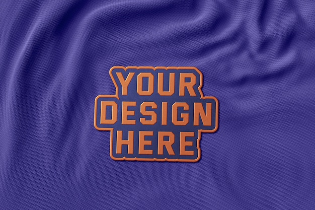 PSD realistic embroidery logo mockup