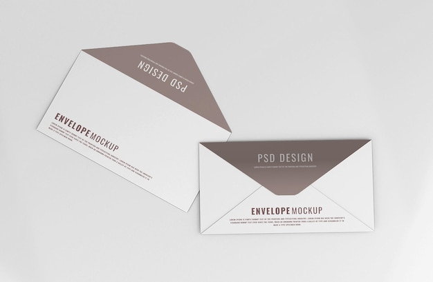 Realistic envelope or letter mockup template