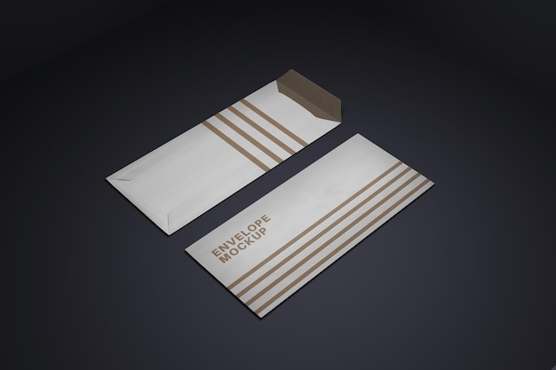 Realistic envelope mockup design rendering