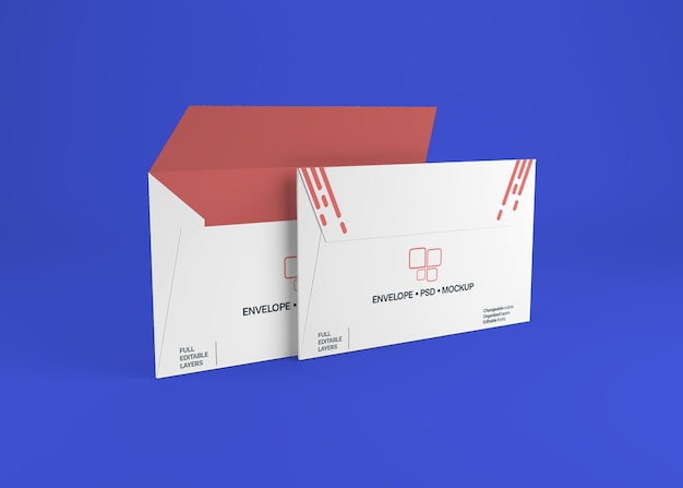 Realistic envelope mockup isolated