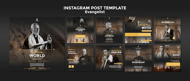 Realistic evangelist design template