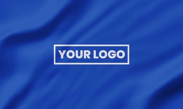 PSD realistic fabric logo mockup