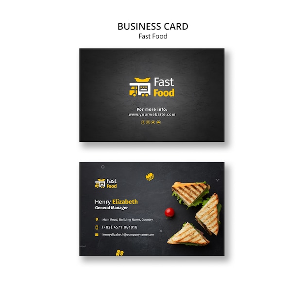 Realistic fast food design template