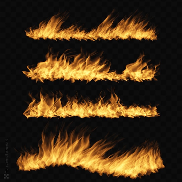 Realistic Fire Flames hot warm element