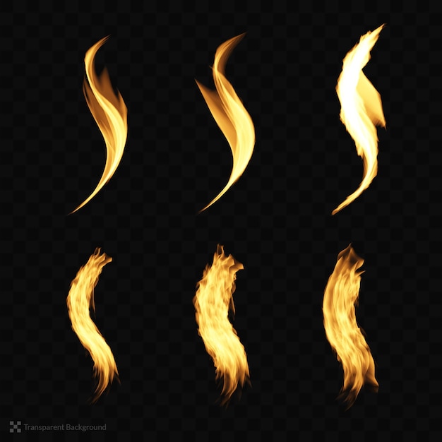 PSD realistic fire flames