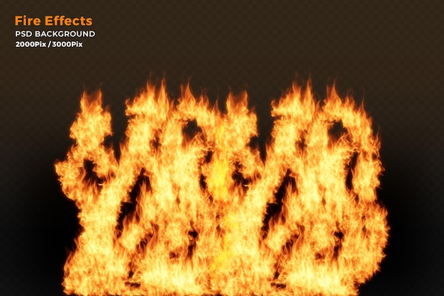 PSD realistic fire flames