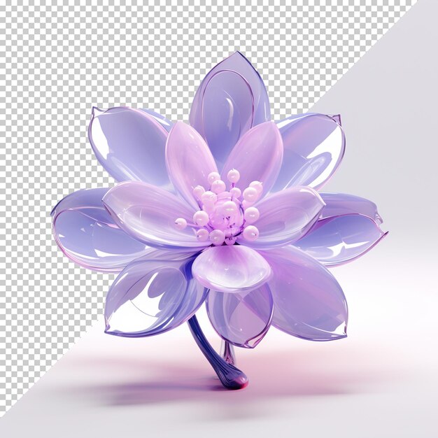 Realistic flower isolated on transparent background