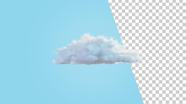 PSD realistic fluffy cloud 3d render