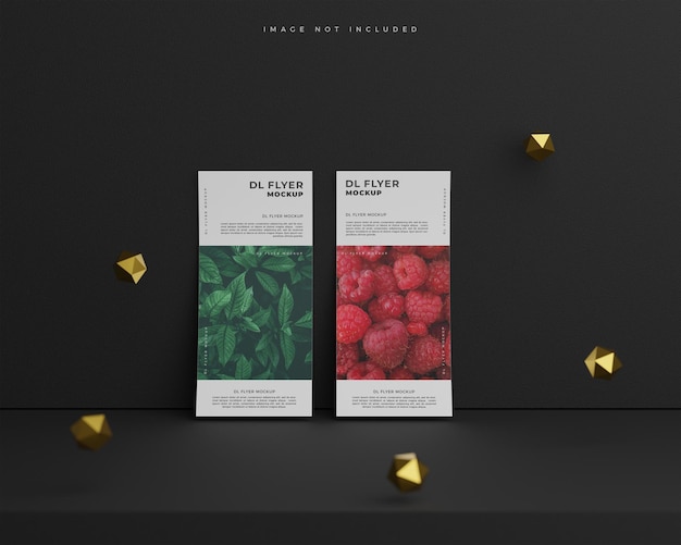 realistic flyer brochure mockup