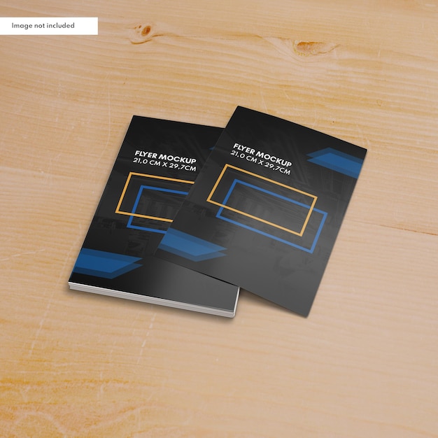 PSD realistic flyer mockup for branding and identity