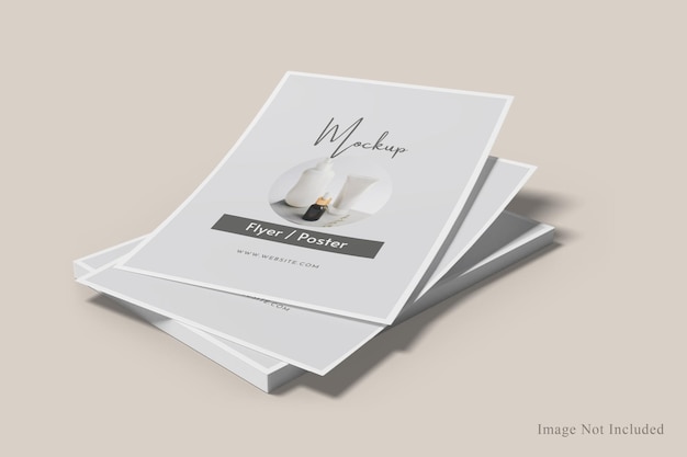 Realistic flyer mockup design