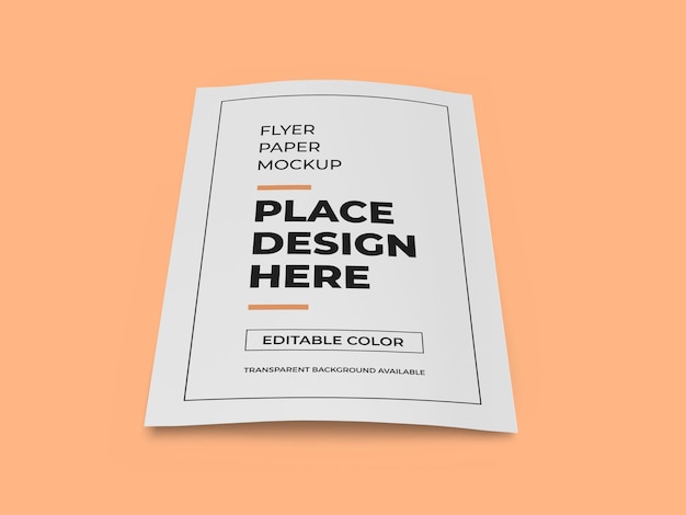 PSD realistic flyer paper mockup template isolated