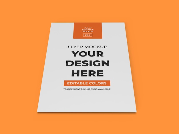 Realistic Flyer Paper Mockup Template Isolated