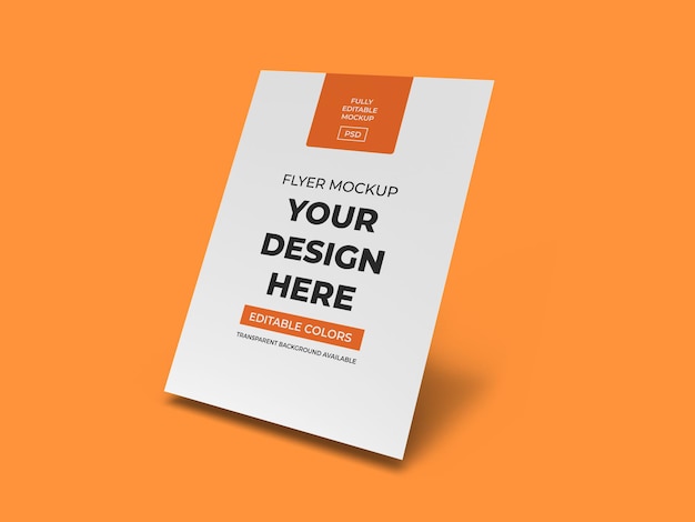Realistic Flyer Paper Mockup Template Isolated