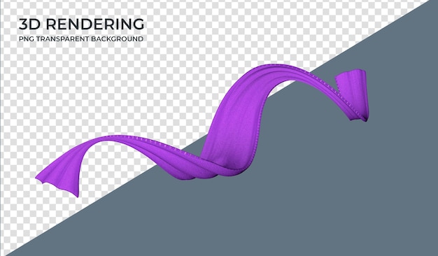 PSD tessuto volante realistico con colore rosa 3d rendering sfondo trasparente