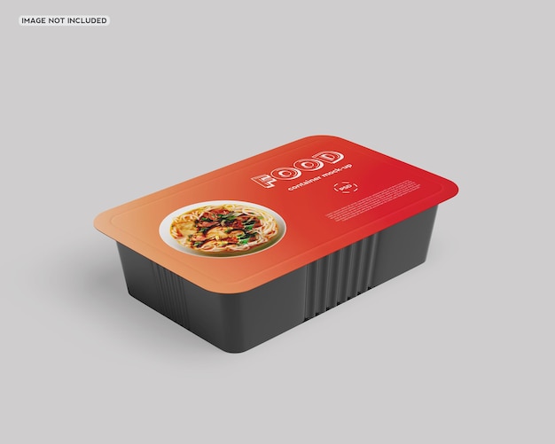 PSD realistic food container mockup