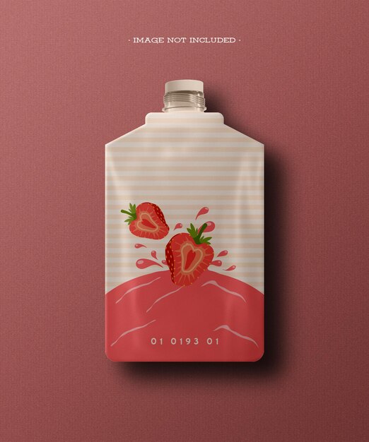 Realistic food packaging bag mockup