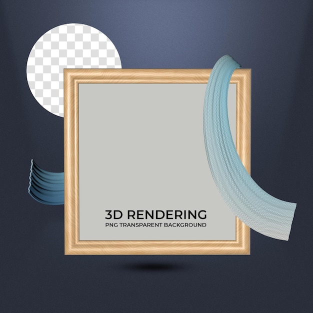 PSD cornice realistica con colori sfumati a nastro rendering 3d