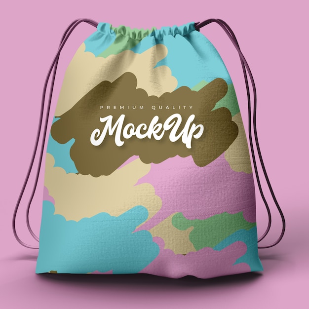 Realistico mockup completo di borsa stampata