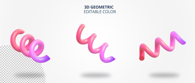 Realistic geometric 3d spring