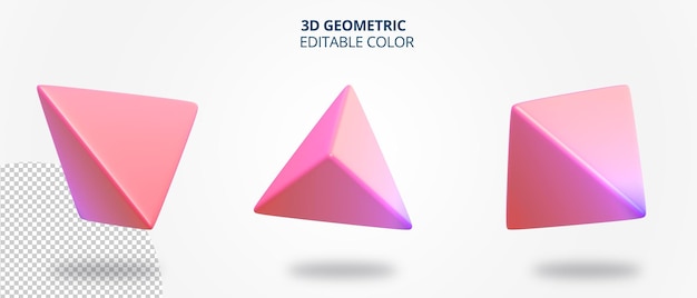 リアルな幾何学的な3Dトライエンジェル