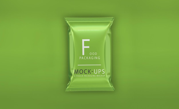 PSD realistic glossy oil food bag packaging mockup design