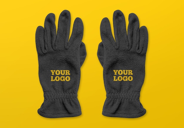 PSD realistic gloves mockup design rendering