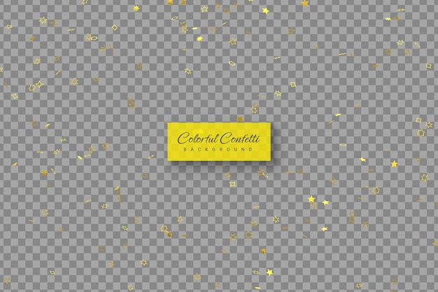 realistic golden and colorful confetti and serpentine explosion for the festival party ribbon 3d