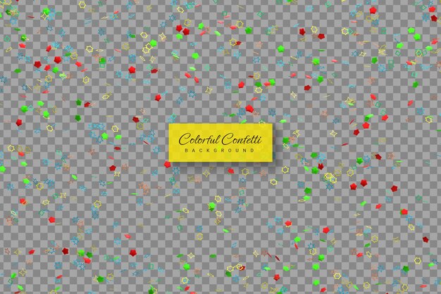 Realistico confetti dorati e colorati ed esplosione serpentina per il festival party ribbon 3d