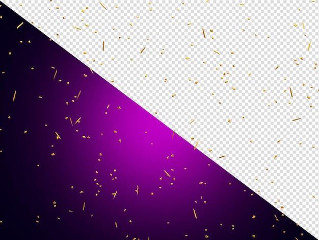 PSD realistic golden confetti and serpentine explosion for the festival party ribbon blast carnival elem