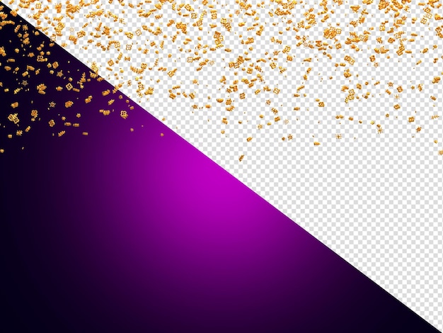 PSD realistic golden confetti and serpentine explosion for the festival party ribbon blast carnival elements or birthday celebration