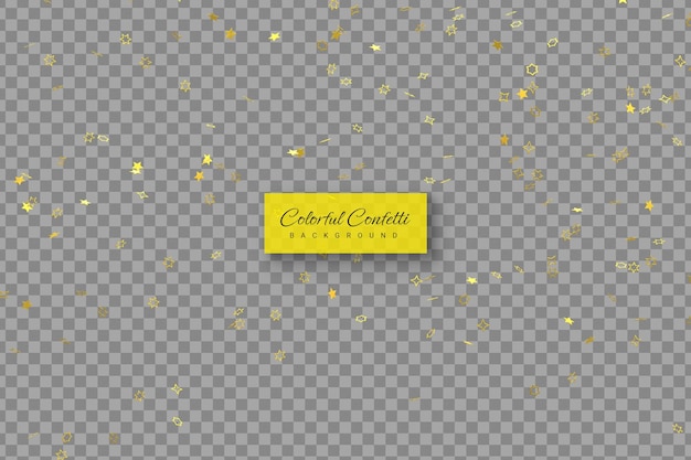 realistic golden confetti and serpentine explosion for the festival party ribbon