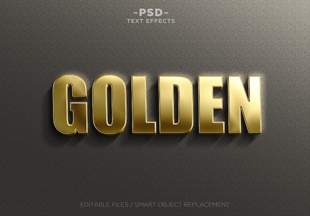 Realistic Golden Effects Text Template